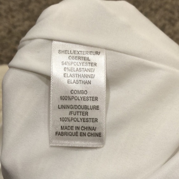 Hailey by Adrianna Papell Dress Size 2 Ivory Gold Mesh Plunge V-Neck Mini - Picture 7 of 9